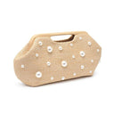 Pearl Detail Straw Clutch-handbags-Rae Collective, Women's Online Fashion Boutique Located in Phoenix, Arizona (Scottsdale Area)