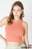 Niki Biki Ribbed High Neck Crop Top-Tanks-Krush Kandy, Women's Online Fashion Boutique Located in Phoenix, Arizona (Scottsdale Area)
