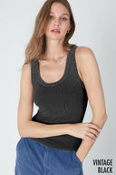 NIKI BIKKI Sway With Me Vintage Ribbed Tank-Tanks-Rae Collective, Women's Online Fashion Boutique Located in Phoenix, Arizona (Scottsdale Area)
