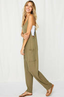 Solid Harem Jumpsuit with Pockets-Jumpsuits & Rompers-Rae Collective, Women's Online Fashion Boutique Located in Phoenix, Arizona (Scottsdale Area)