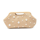 Pearl Detail Straw Clutch-handbags-Rae Collective, Women's Online Fashion Boutique Located in Phoenix, Arizona (Scottsdale Area)