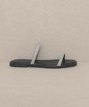 The Lucy | Satin Lined Rhinestone Strappy Flat Sandal-Sandals-Rae Collective, Women's Online Fashion Boutique Located in Phoenix, Arizona (Scottsdale Area)