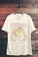 Dreamer Somewhere Tiger Graphic Top-Graphic Tees-Rae Collective, Women's Online Fashion Boutique Located in Phoenix, Arizona (Scottsdale Area)