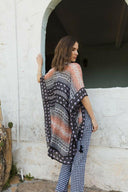Kelsey Boho Print Combo Kimono-Kimonos-Rae Collective, Women's Online Fashion Boutique Located in Phoenix, Arizona (Scottsdale Area)