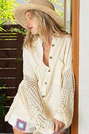 POL Take a Picture Button Down-Long Sleeve Tops-Krush Kandy, Women's Online Fashion Boutique Located in Phoenix, Arizona (Scottsdale Area)
