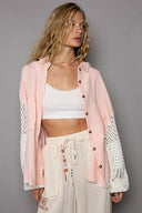 POL Take a Picture Button Down-Long Sleeve Tops-Krush Kandy, Women's Online Fashion Boutique Located in Phoenix, Arizona (Scottsdale Area)