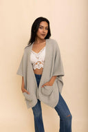Boucle Cozy Ruana w/ Pockets-Cardigans-Rae Collective, Women's Online Fashion Boutique Located in Phoenix, Arizona (Scottsdale Area)