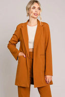 Rust brown oversized blazer and matching pants set, cute boutique fashion for women