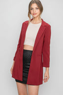 Twill Oversized Cropped Sleeve Blazer-Blazers-Rae Collective, Women's Online Fashion Boutique Located in Phoenix, Arizona (Scottsdale Area)
