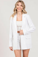 Twill Oversized Flap Pocket Blazer-Blazers-Rae Collective, Women's Online Fashion Boutique Located in Phoenix, Arizona (Scottsdale Area)