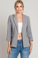 Let's Get Takeout Button Detail Blazer-Blazers-Rae Collective, Women's Online Fashion Boutique Located in Phoenix, Arizona (Scottsdale Area)
