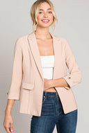 Let's Get Takeout Button Detail Blazer-Blazers-Rae Collective, Women's Online Fashion Boutique Located in Phoenix, Arizona (Scottsdale Area)