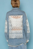 POL Oversized Vintage Lace Shacket-Shackets-Rae Collective, Women's Online Fashion Boutique Located in Phoenix, Arizona (Scottsdale Area)