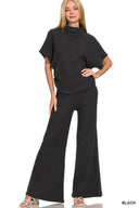 Mock Neck Shirred Sweater-Sweaters-Rae Collective, Women's Online Fashion Boutique Located in Phoenix, Arizona (Scottsdale Area)