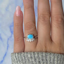 Coastal Bloom Larimar Ring