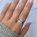 Coastal Bloom Larimar Ring