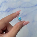 Coastal Bloom Larimar Ring