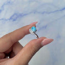 Coastal Bloom Larimar Ring