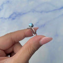 Coastal Bloom Larimar Ring