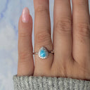 Ocean Whisper Larimar Halo Ring