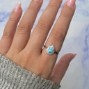 Ocean Whisper Larimar Halo Ring