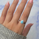 Ocean Whisper Larimar Halo Ring