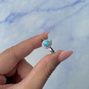 Ocean Whisper Larimar Halo Ring