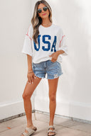 Stars & Freedom Ribbed Graphic Tee