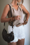 Starlit Edge V-Neck Sweater Knit Tank