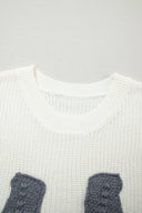 Lucky Charm Crochet Horseshoe Sweater Top