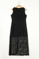 Midnight Romance Lace Patchwork Maxi Dress