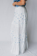 Bluebell Breeze Floral Boho Maxi Skirt