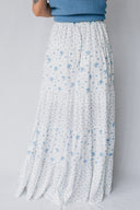 Bluebell Breeze Floral Boho Maxi Skirt