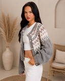 LE LIS Frosted Peaks Jacquard Cardigan