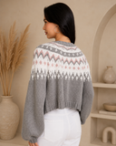 LE LIS Frosted Peaks Jacquard Cardigan