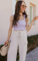 Shirred Square Neck Crop Top-Tanks-Rae Collective, Women's Online Fashion Boutique Located in Phoenix, Arizona (Scottsdale Area)