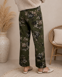 Olive Blossom Wide Leg Jeans