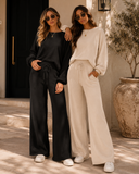 LUXE Soft Long Sleeve & Wide Leg Pant Lounge Set
