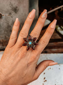 Amber and Turquoise Daisy Flower Ring-Rae Collective, Women's Online Fashion Boutique Located in Phoenix, Arizona (Scottsdale Area)