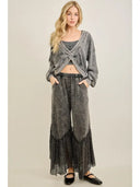 Lace Drift Boho Wideleg Pants