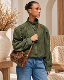 Leo Faux-Fur Crossbody Clutch