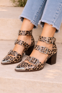 Leopard Hendrix Strappy Buckle Sandal