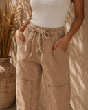 Let's Go Acid Wash Barrel Fit Denim Pants