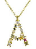 Dainty Initial Cubic Zirconia Necklace-Necklaces-Krush Kandy, Women's Online Fashion Boutique Located in Phoenix, Arizona (Scottsdale Area)