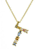 Dainty Initial Cubic Zirconia Necklace-Necklaces-Krush Kandy, Women's Online Fashion Boutique Located in Phoenix, Arizona (Scottsdale Area)