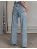 Bling Babe High Rise Rhinestone Denim Jeans | S-3X