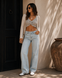 Low Rise Straight Jeans