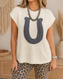 Lucky Charm Crochet Horseshoe Top
