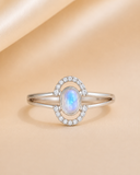 Luna Halo Opal Ring