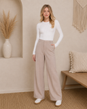 Luxe Ribbed Long Sleeve Crew Sweater